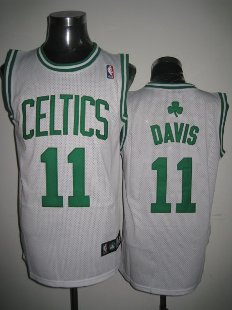 Boston Celtics Davis White Green Jersey